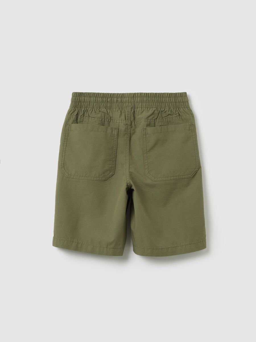 Children's green cotton shorts_4
