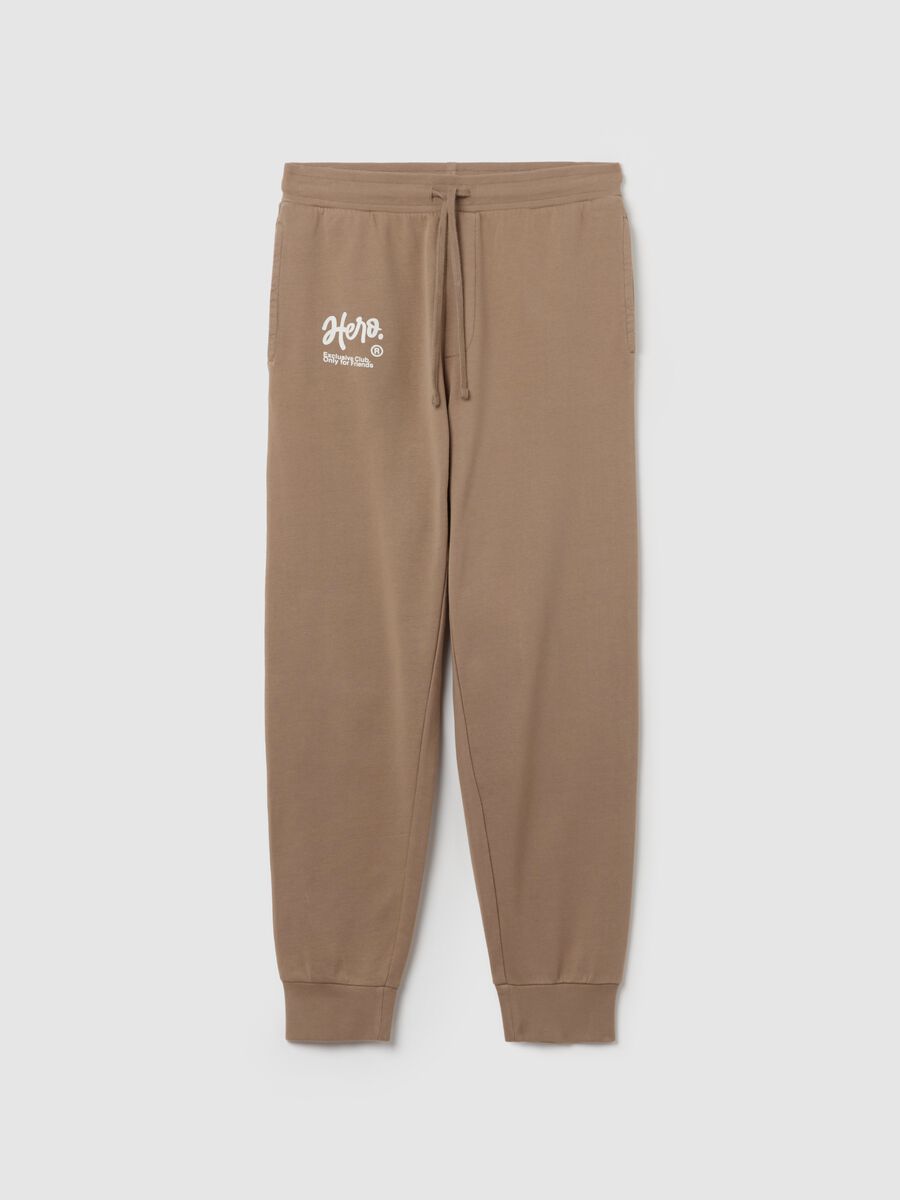 Fleece joggers with print_4