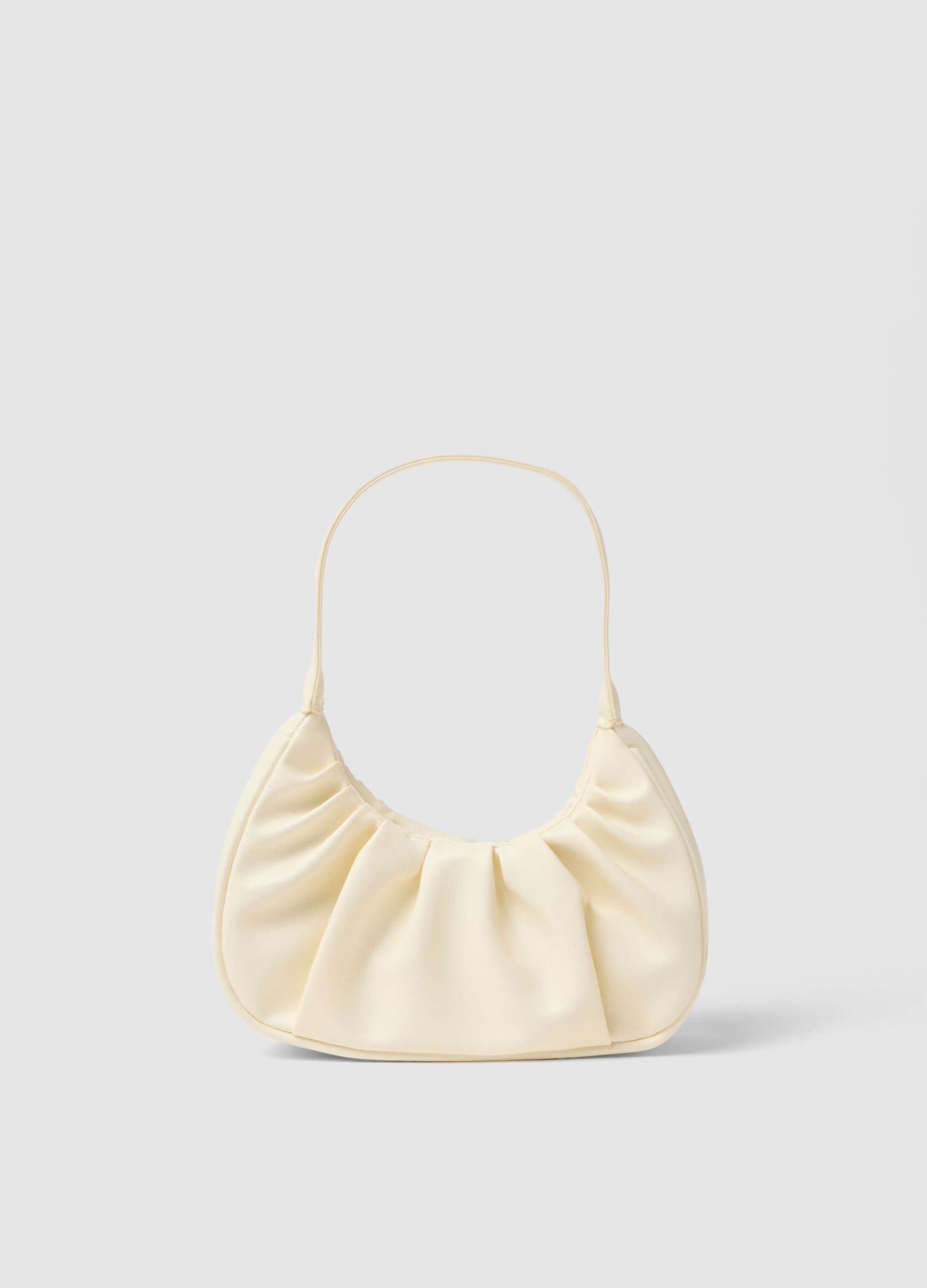 White girl's bag with draping