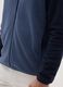 Blue high-neck fleece blend regular fit sweatshirt with zip_3