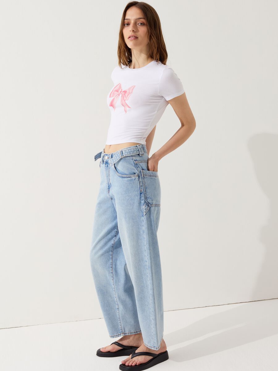 Printed cotton stretch T-shirt_1