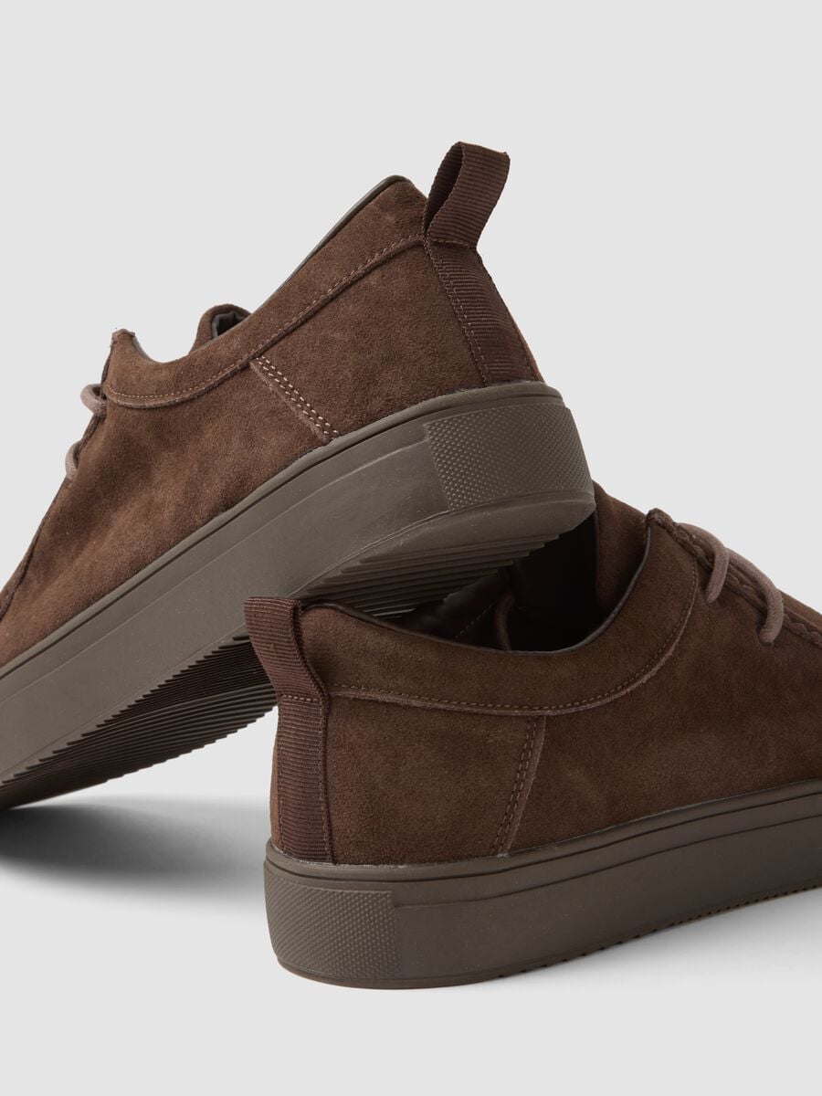 Scarpe classiche marroni in vera pelle con lacci_1