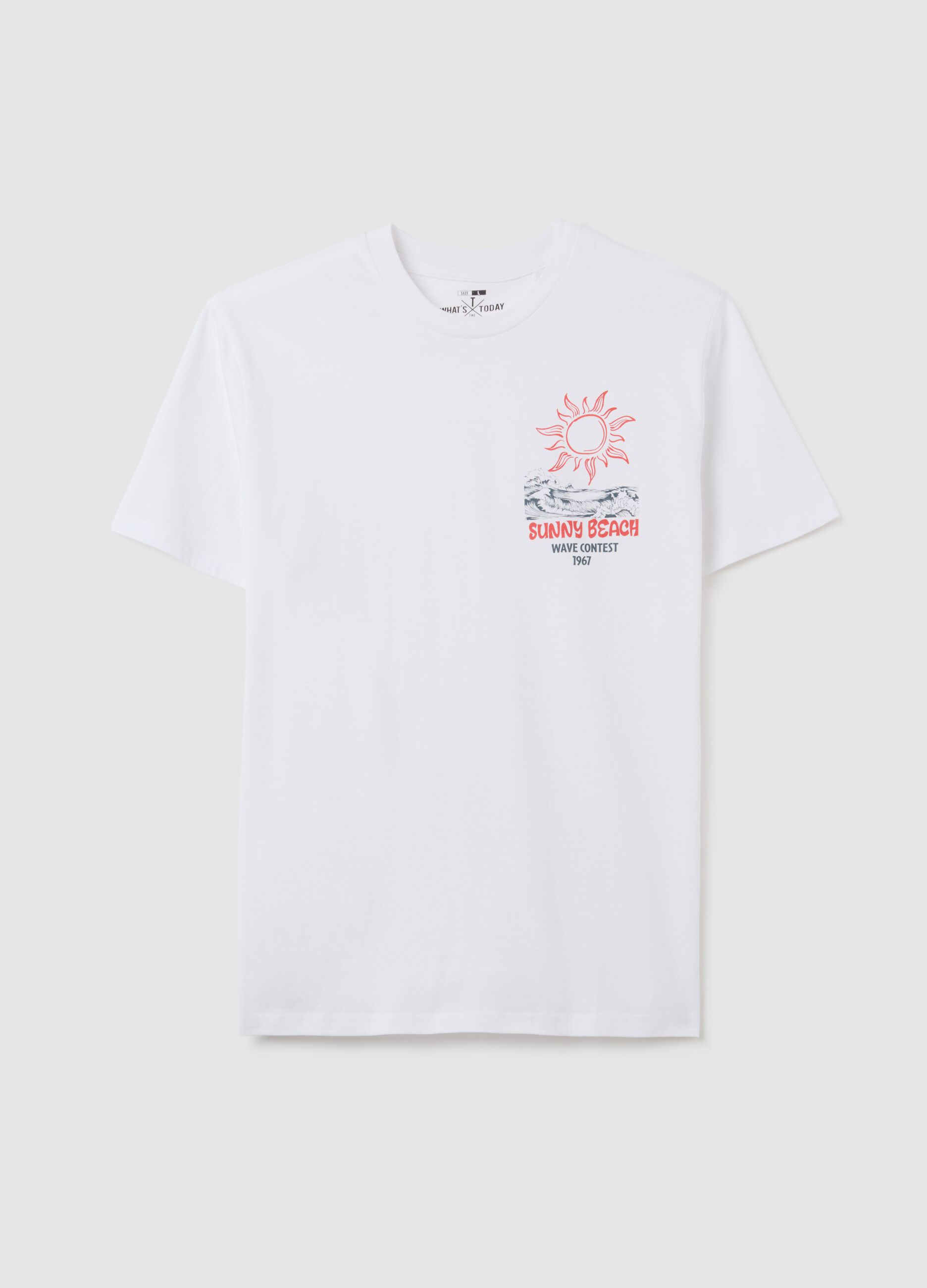 Men's pure cotton white t-shirt regular fit