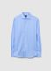 Blue slim-fit cotton shirt_4