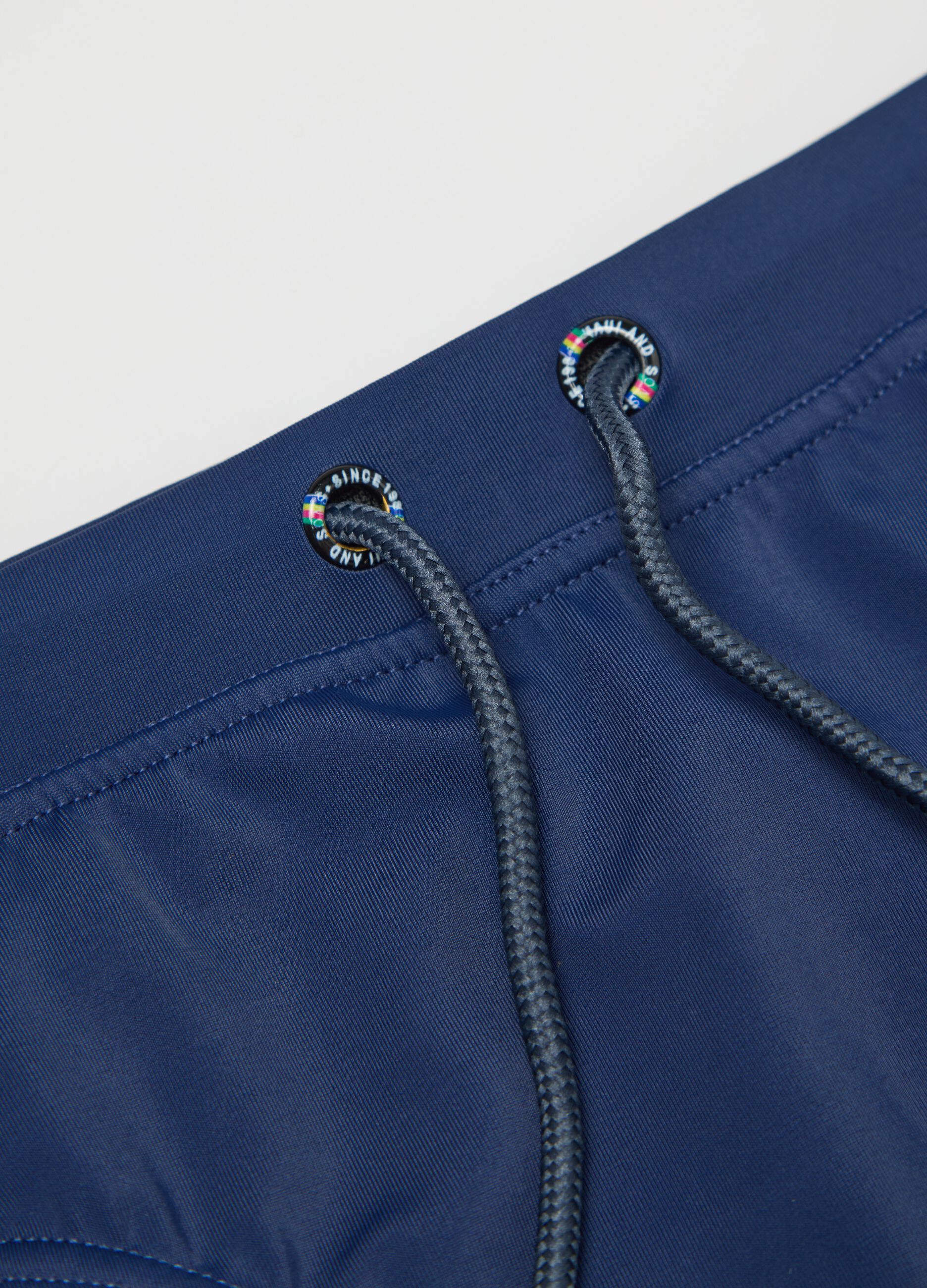 Slip mare da uomo in tessuto elasticizzato blu