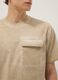 Beige pure cotton regular fit t-shirt with pocket_2