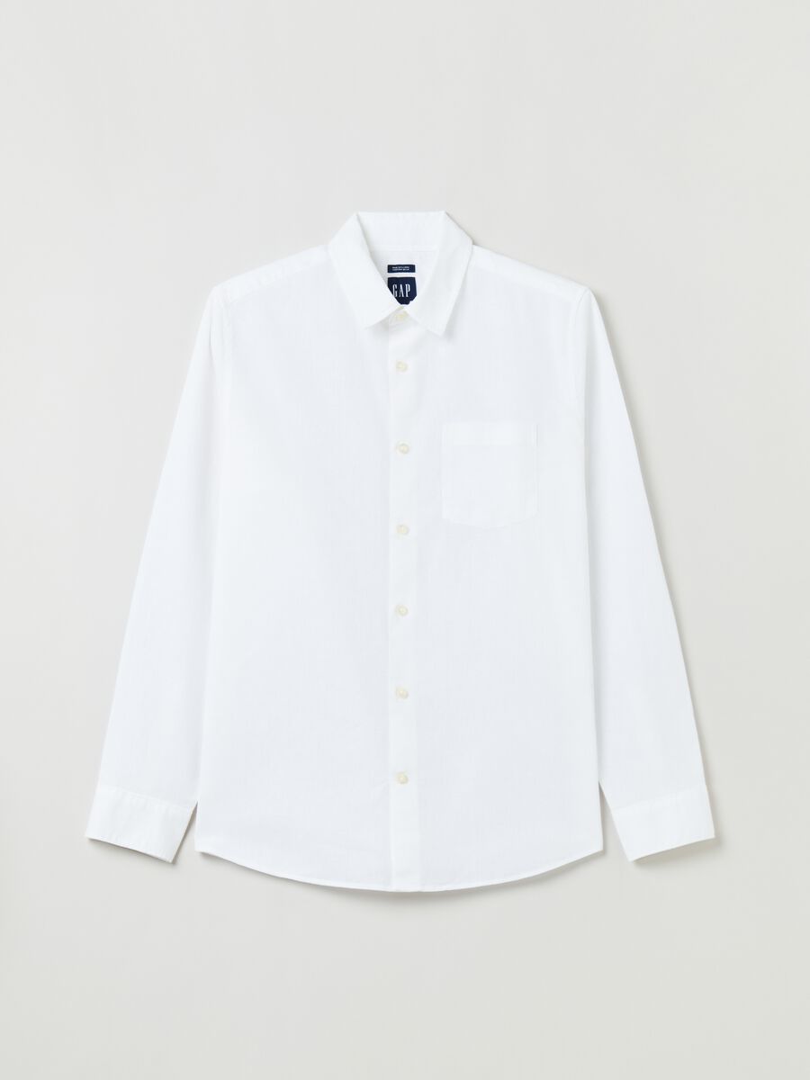 Linen and cotton shirt with pocket_1