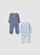 2-pack of multicolour cotton-blend baby sleepsuits with poppers_1