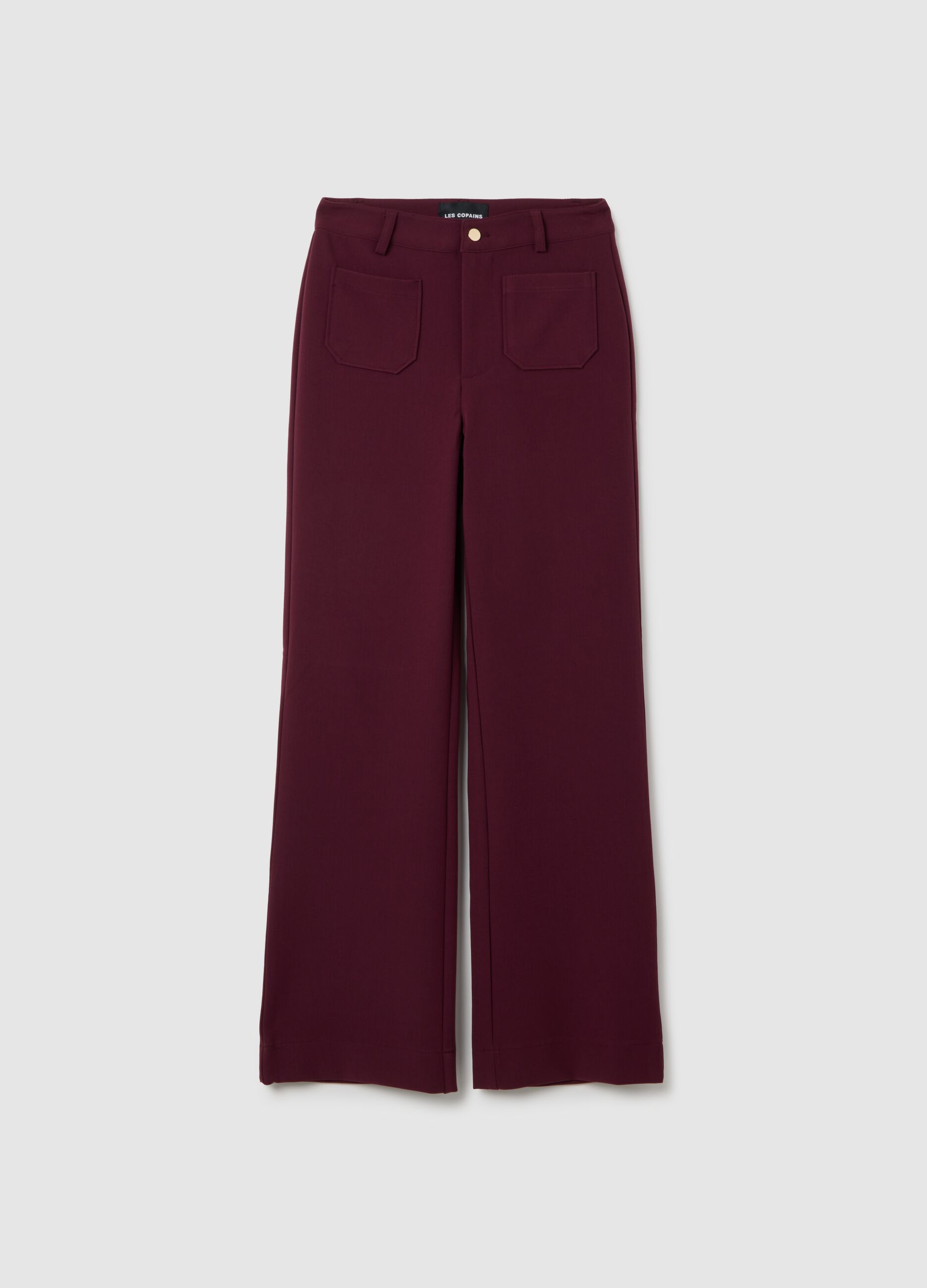 Wide Leg Purple Trousers