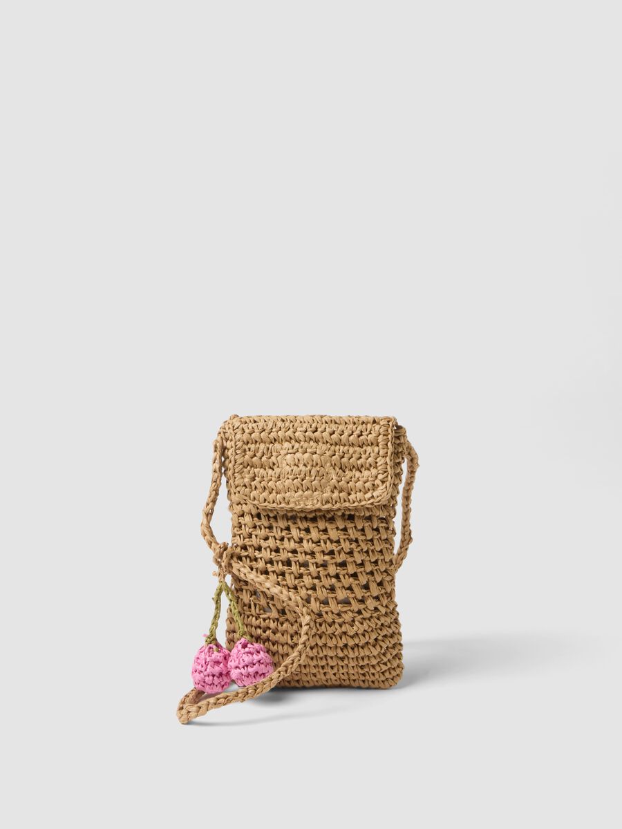 Phone case in pure beige paper fabric_0