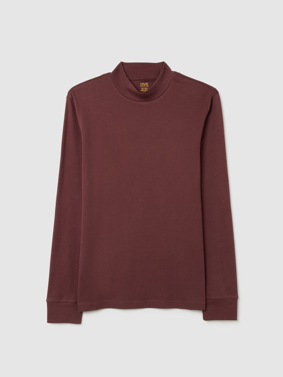 Brown pure cotton regular fit sweater_4