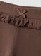 Brown flared leggings in stretch organic cotton for baby girl_2
