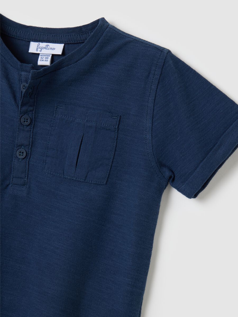 Children's T-shirt in pure blue cotton regular fit_2