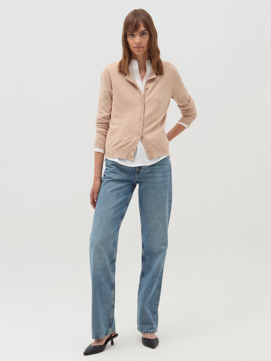 Cardigan with round neckline_1