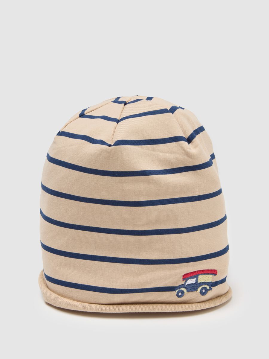 Colourful striped stretch cotton cap for children_2