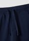Pantaloni jogger blu in misto cotone con tasche cargo per bambino_2