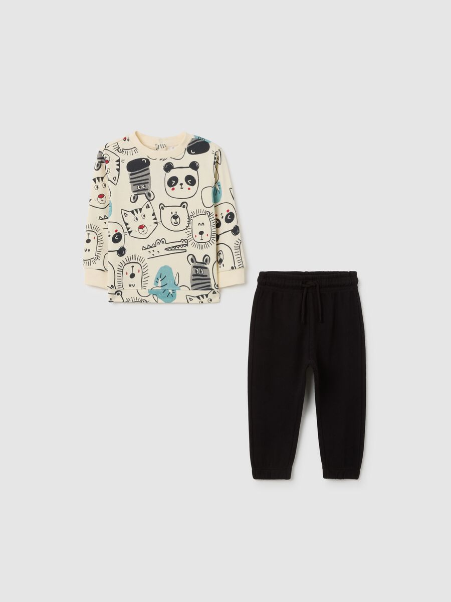 Completo da bambino in puro cotone multicolor regular fit_0