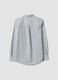 White cotton poplin shirt with purple stripes, regular fit_6