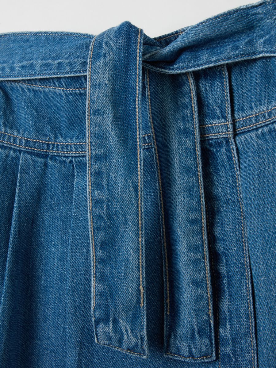 Denim skirt with belt_2