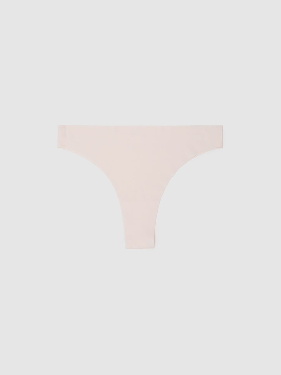Beige fabric regular fit briefs_4
