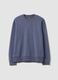 Grey crew-neck cotton-blend sweatshirt, regular fit_0