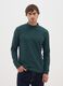 Regular fit green fleece sweatshirt_1
