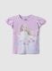 Multicolour stretch cotton T-shirt for girls with Frozen print_0