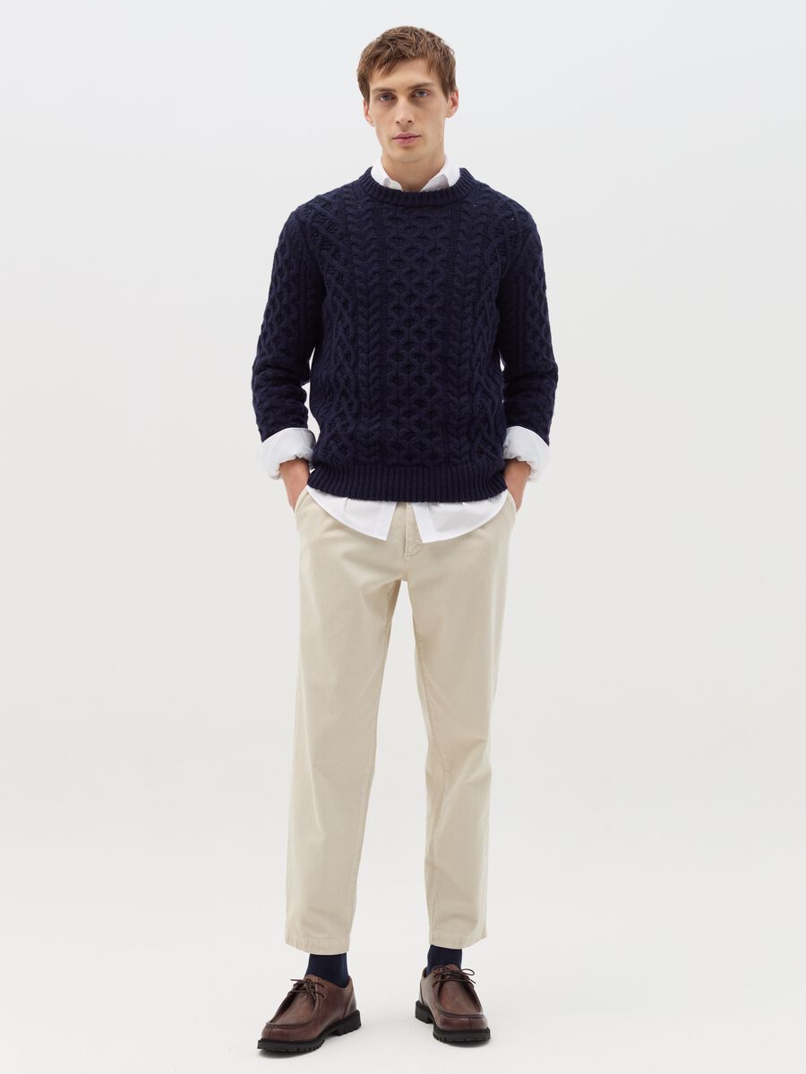 The Perfect Item cable knit pullover in wool_1