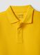 Yellow short-sleeve polo shirt in pure organic cotton for boys_2