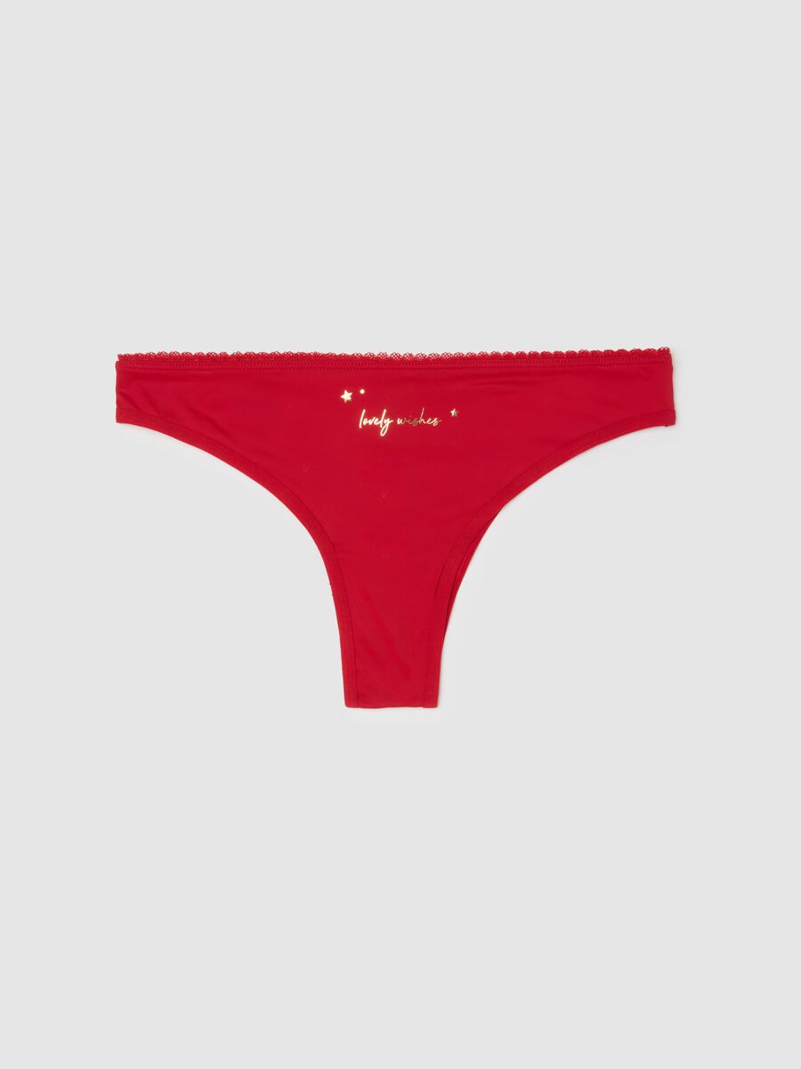 Red regular fit briefs_4