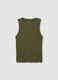 Women's pure cotton green tank top_4