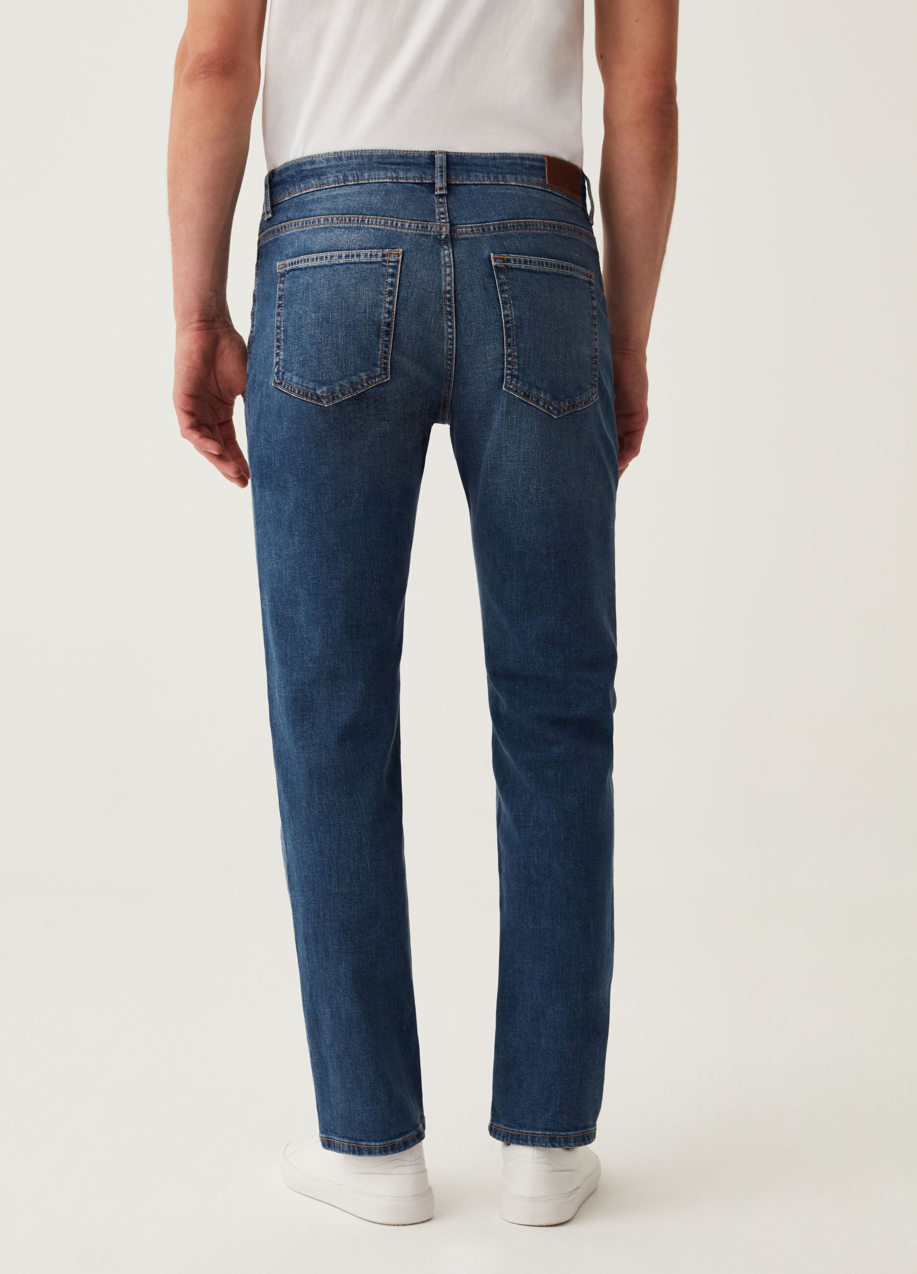 Jeans regular fit in cotone cross hatch_2