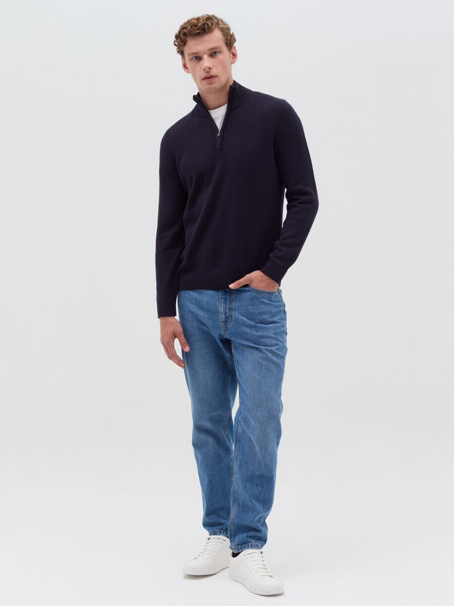 Pullover with half-zip neckline_1