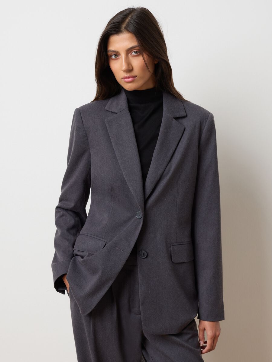 Blazer grigio regular fit_0