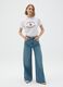 White pure cotton regular fit T-shirt with print_0