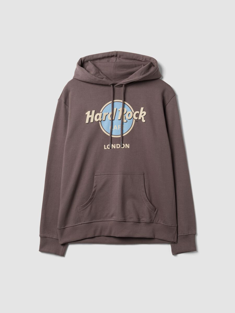Grey pure cotton hoodie with Hard Rock Cafe print_0