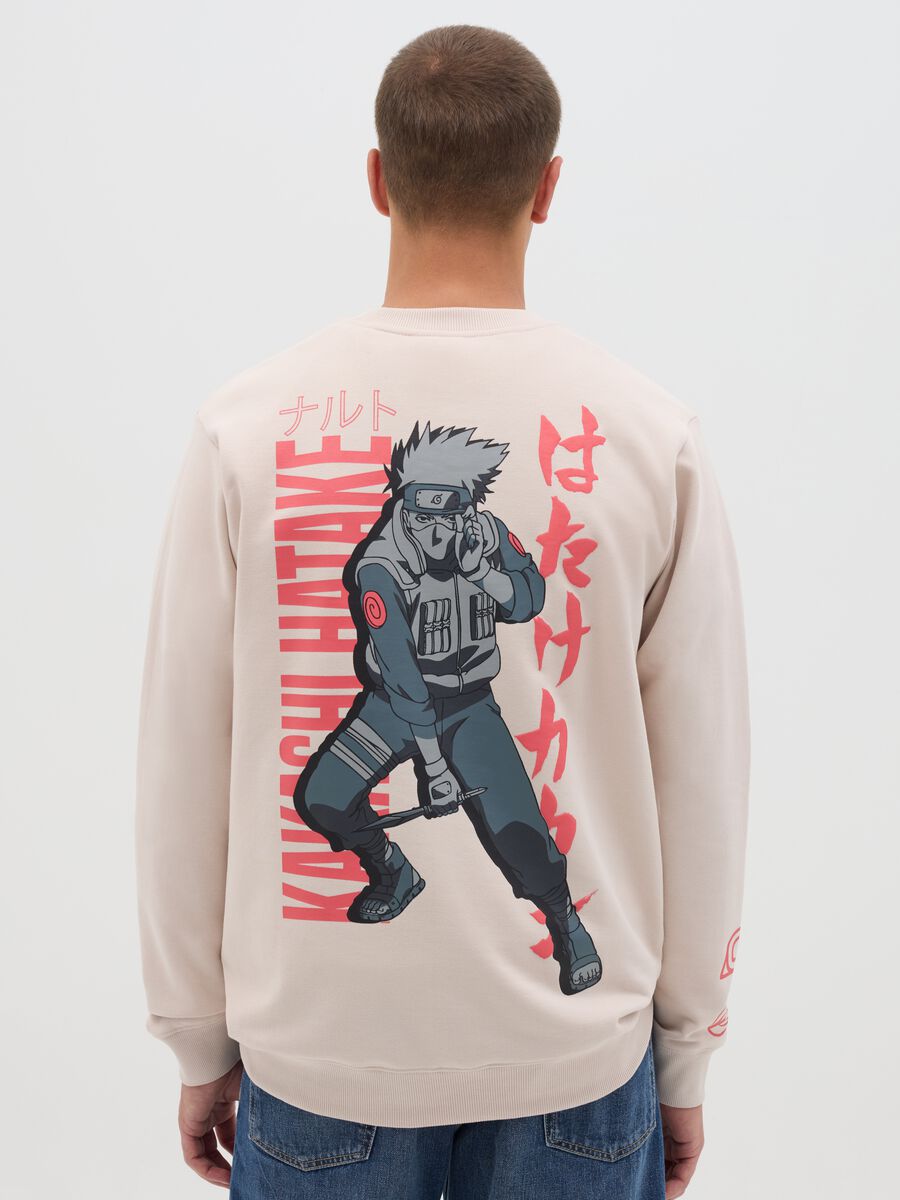 Beige Long Sleeve Manga Shirt with Naruto Shippuden Logo_3