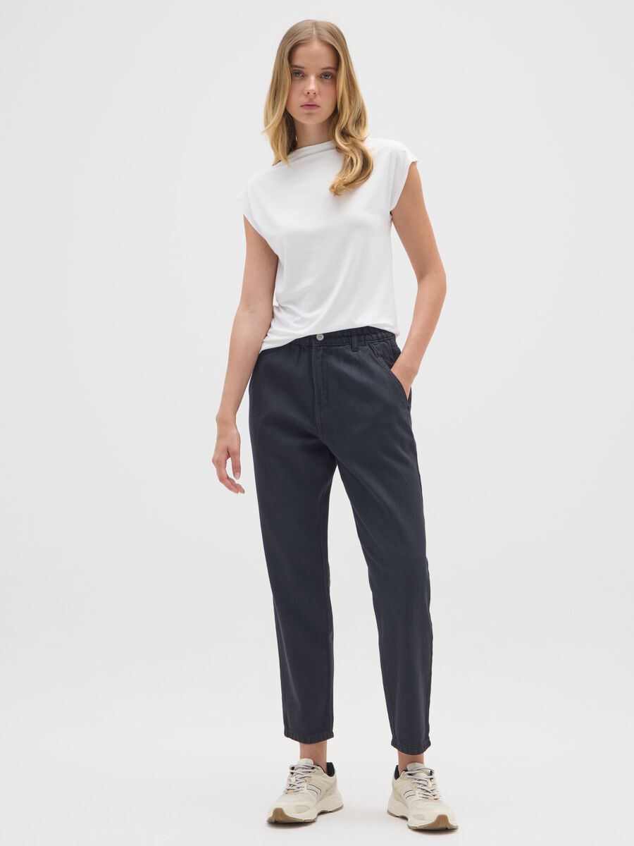 Blue slouchy cotton jeans_0