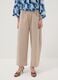 Beige wide-leg trousers in stretch cotton_1