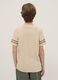 Beige pure cotton boy's regular fit T-shirt with New York print_1