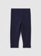 Cotton regular fit blue leggings for girls_1