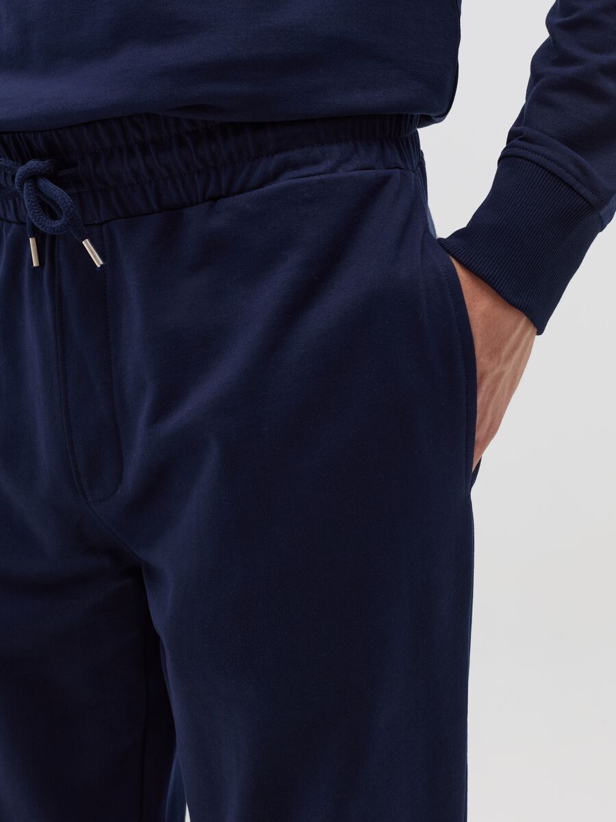Fleece joggers with drawstring_2