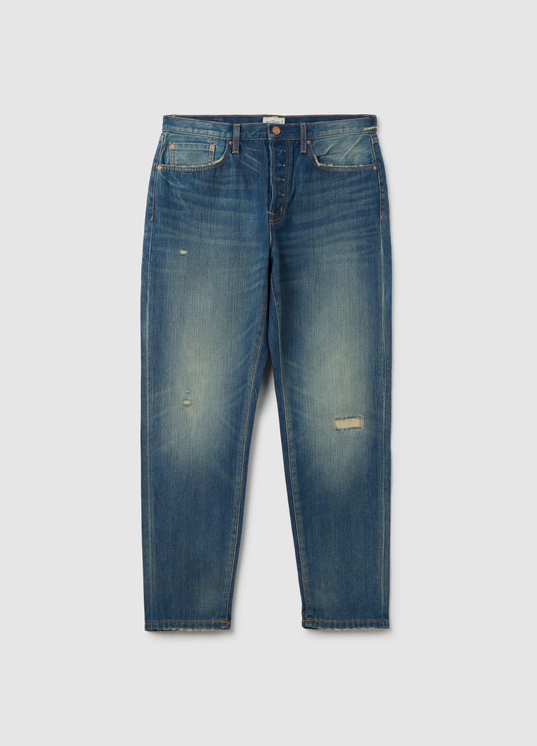 Jeans in puro cotone denim regular tapered
