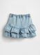 Denim skirt with ruffles for girls_2