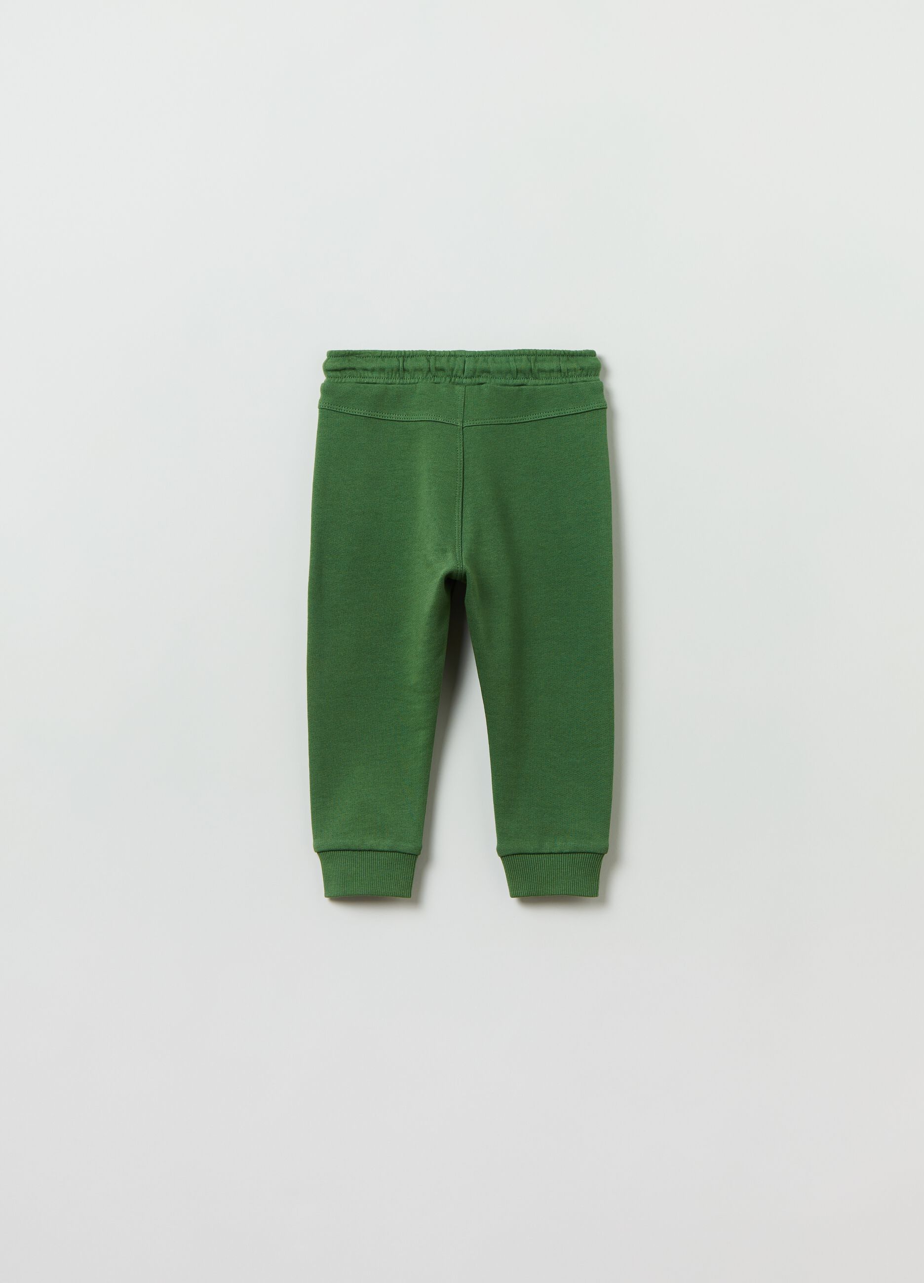Joggers in felpa con coulisse e stampa _1