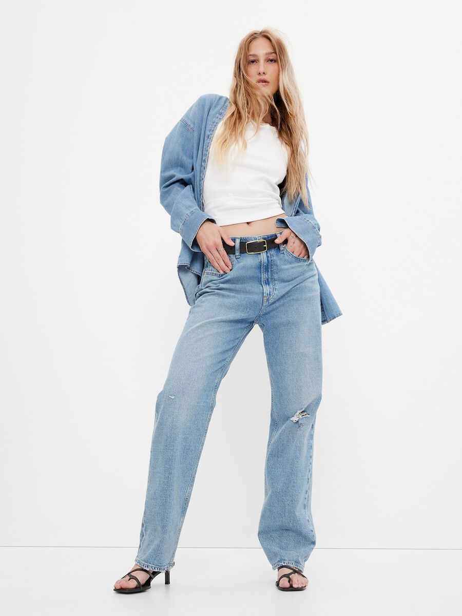 Loose-fit jeans with rips_0