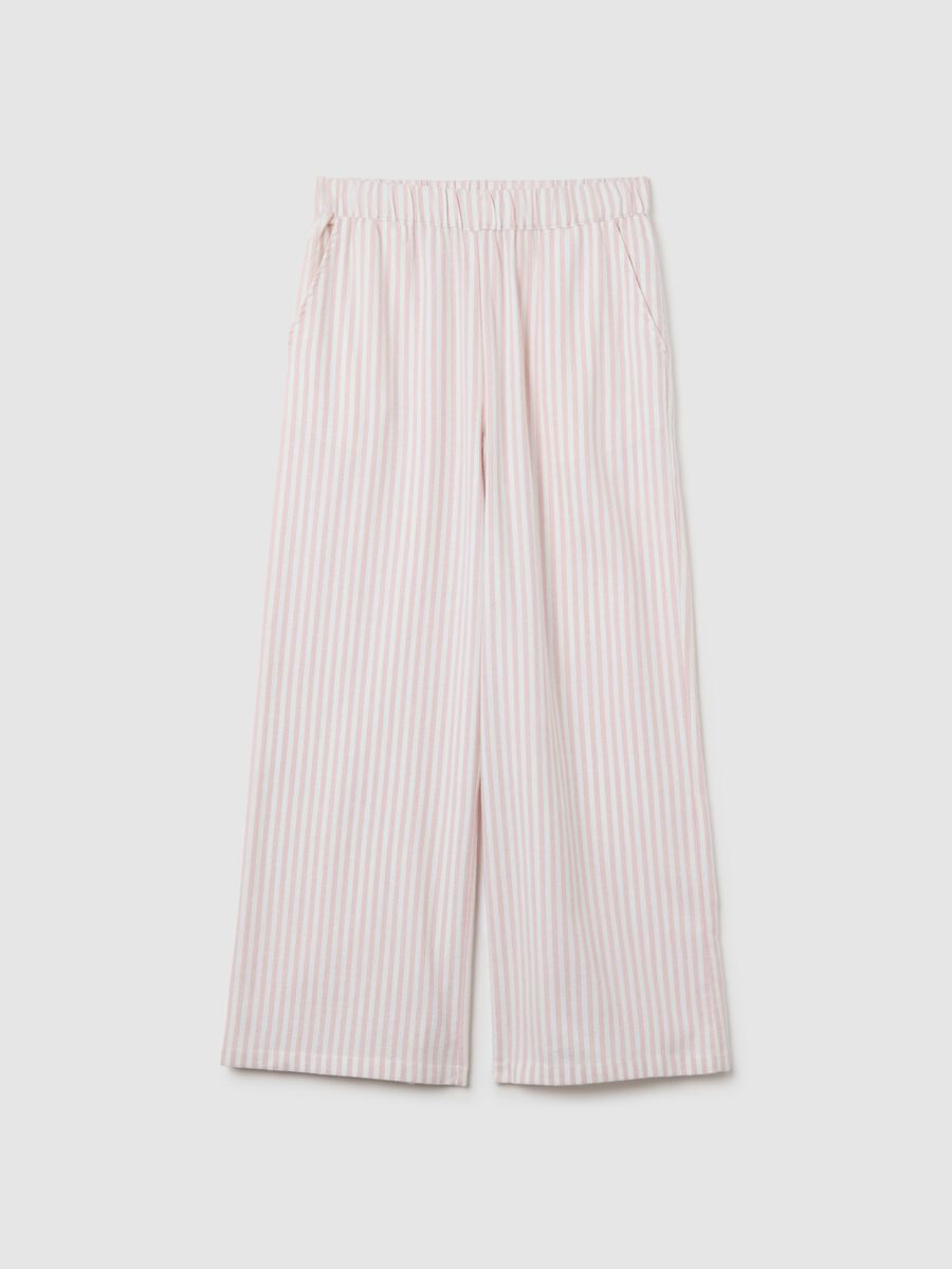 Multicoloured pure cotton regular fit pyjama trousers_4