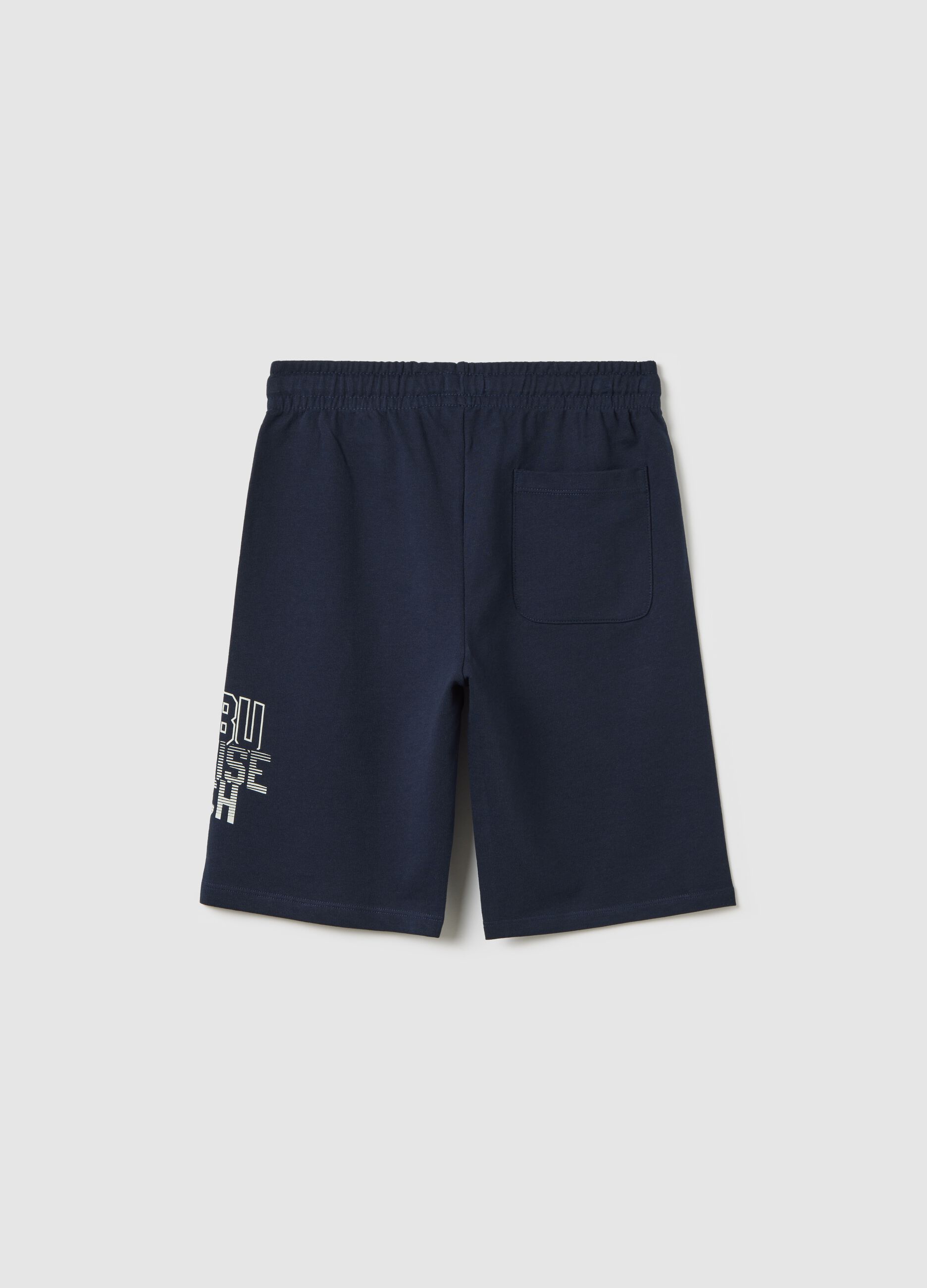 Blue shorts in 100% cotton