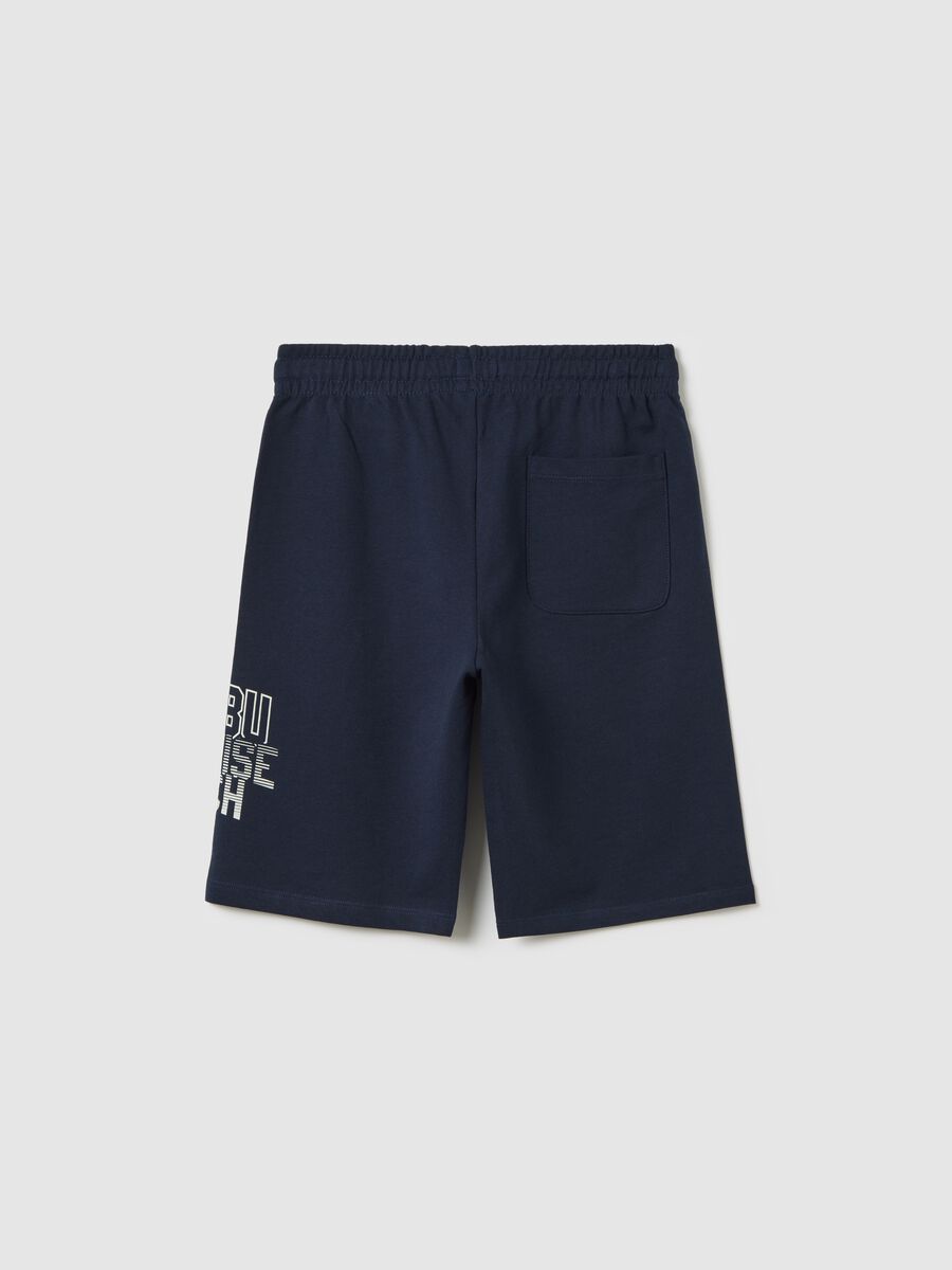 Blue shorts in 100% cotton_1
