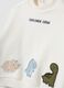 Green and white pure cotton set with dinosaur print_3